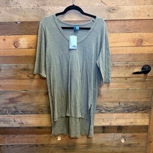 Anthropologie Sage Green Tunic Top